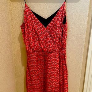 TRAFALUC by ZARA Red and black patterned dress M